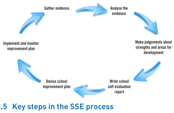 Figure 2.1:  THE SIX-STEP SCHOOL SELF-EVALUATION PROCESS