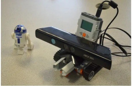 Figure 5. CuriousMind: a LEGO Mindstorm vehicle and aKinect sensor.