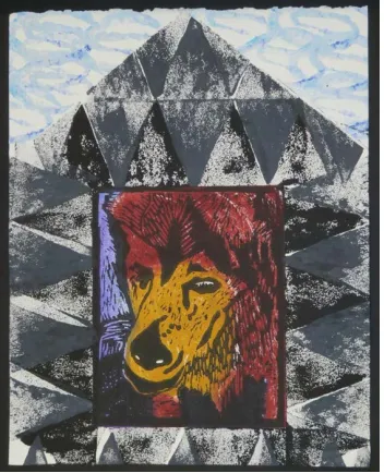 Figure 2. Jaune Quick-to-See-Smith. Home is where the Heart is. 2016. waterless lithography