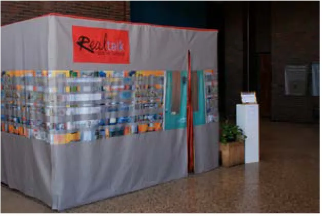 Figure 1. Real Talk: Race on Campus Video Booth, Installed in Campus Lobby. (2015).
