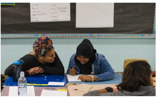 Figure 3.  One-on-one interviews between teachers and high school students led to the insights that informed our script