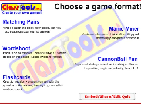 Figure 2. An example of our games to learn vocabulary 