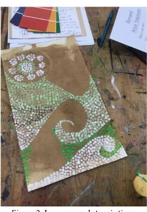 Figure 3. Student example of a storied triptych, 2017