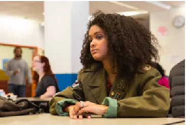 Figure 5. Still from Veracity. Olivia approaches her locker.