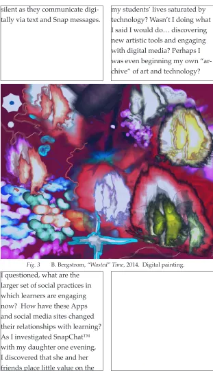 Fig. 3 B. Bergstrom, “Wasted” Time, 2014.  Digital painting.