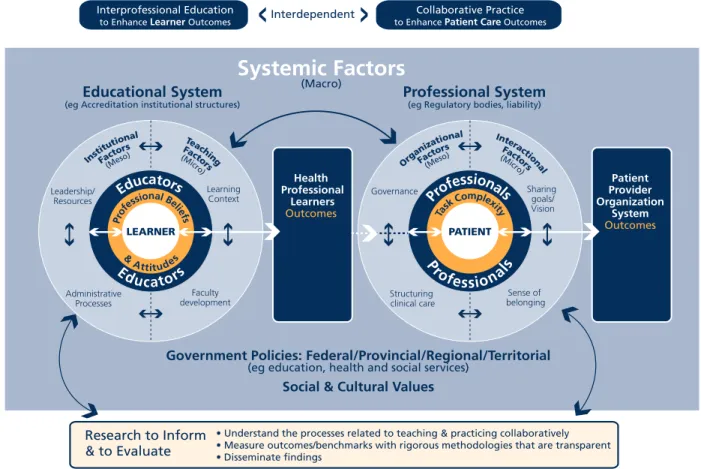 FIGURE 1: Interprofessionality as the field of interprofessional practice and interprofessional education:  