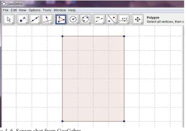 Figure 3. 6. Screen shot from GeoGebra.  