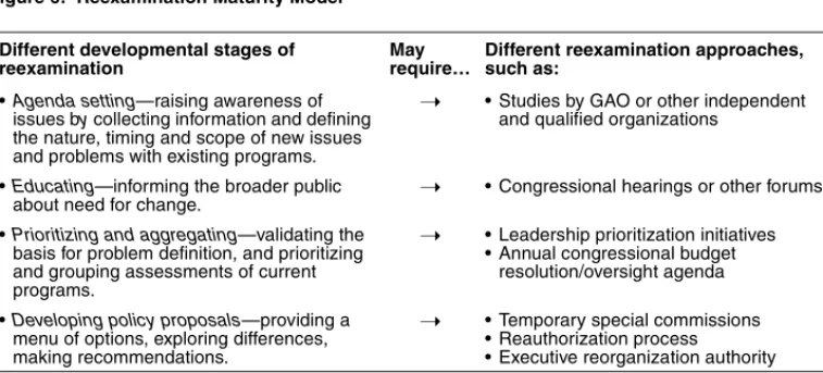 Figure 6:  Reexamination Maturity Model