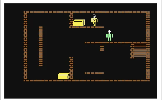 figure 5. Screen shot from Castle Wolfenstein for the Commodore 64