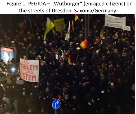 Figure 1: PEGIDA – „Wutbürger“ (enraged citizens) on 