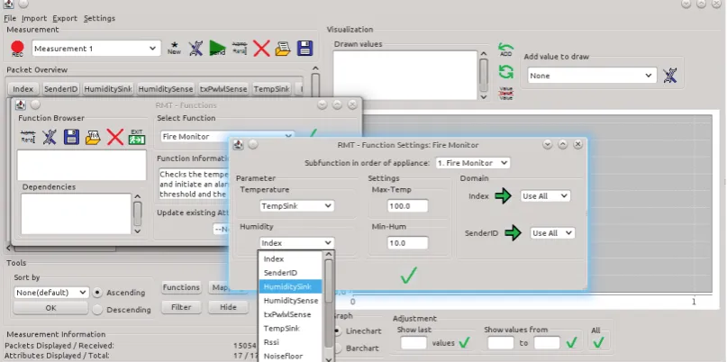 Figure 5. Creating a ﬁre monitoring function instance using attribute mapping