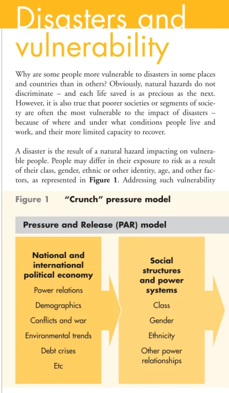 Figure 1 “Crunch” pressure model Pressure and Release (PAR) model