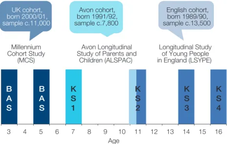 Figure 2.1: Summary of data sources, and test scores used for analysis