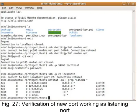 Fig. 27: Verification of new port working as listening 
