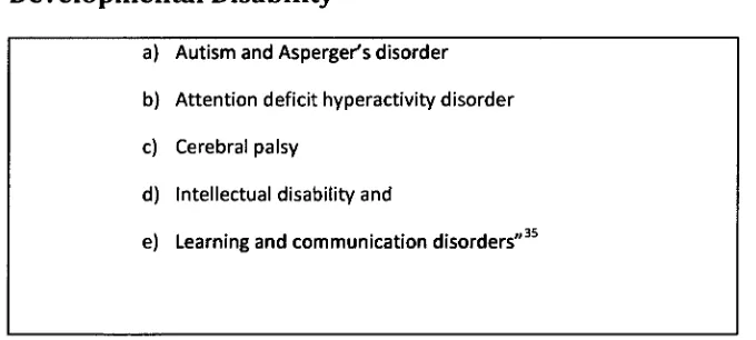 Figure 3.3.2 Areas of Deficit for a Person with a Developmental Disability 