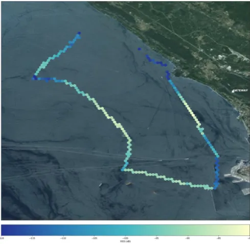Figure 4. Coverage of the gateway located at Monte Grisa