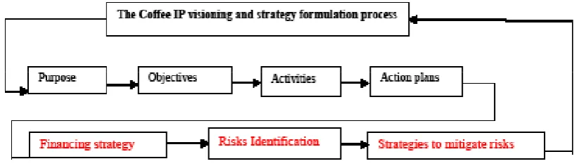 Figure 2. Flow chart of  the Coffee IP visioning and strategy formulation process