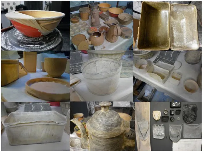 Figure 1: Studio Experiments, 2011, objects, latex, mixed media 