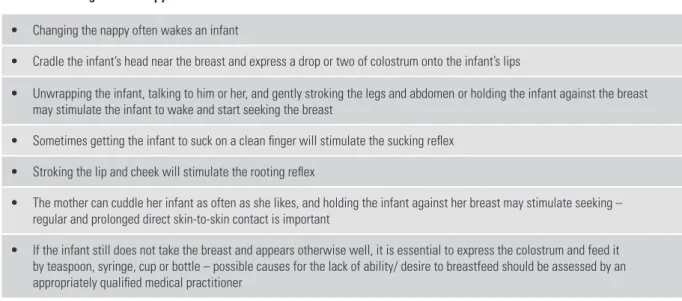 Table 3.1:  Strategies for sleepy infants