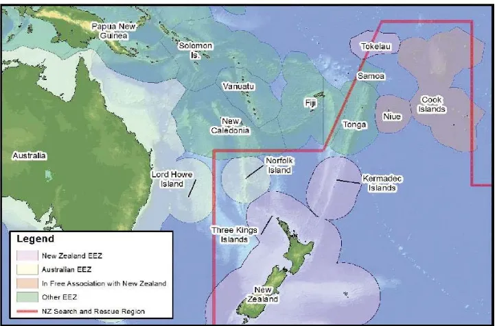 Figure 5: Unofficial Map of South Pacific EEZs 