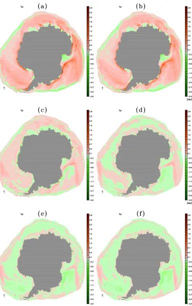 Figure 2.3: Diﬀerence in ice thickness between number of categories of 5 and number of