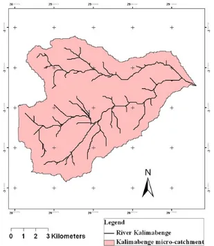 Figure 1:  The micro-catchment of river Kalimabenge in the district of Uvira, DRCongo