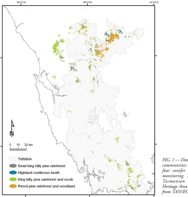 FIG. 1 — Distribution of vegetation communities dominated by the 