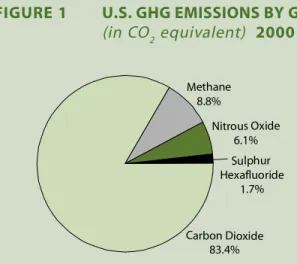 FIGURE 1 U.S. GHG EMISSIONS BY GAS (in CO 2  equivalent)  2000