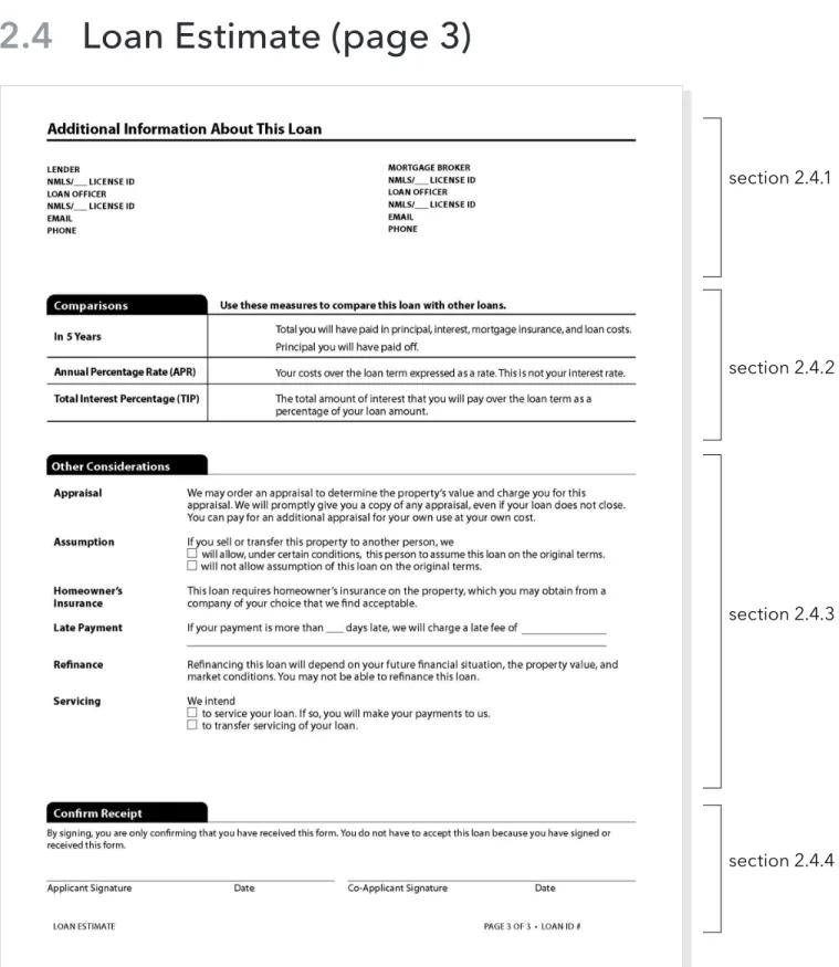 FIGURE  23:  LOAN ESTIMATE (PAGE 3)