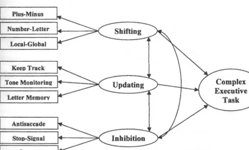 Figure 5.1. Lobe" Tasks: A Latent Variable Analysis" by Adapted from "The Unity and Diversity The process fractionation model of Executive Function as proposed by Miyake et al