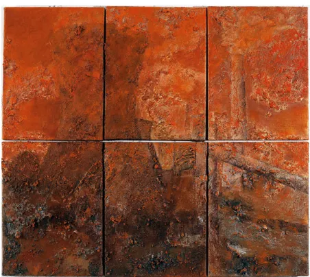 Figure 17.  Mandy Martin, Dust Storm/Power Station 2011,  pigment and oil on linen, 180x180cm, private collection