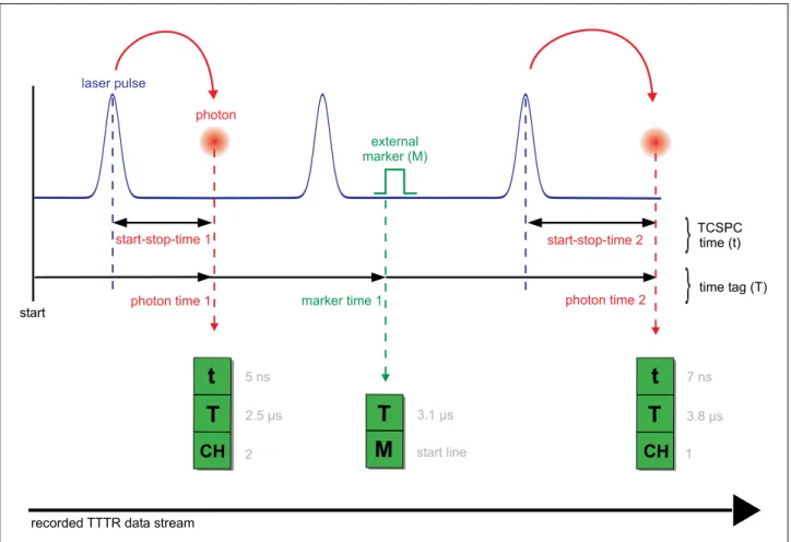 Figure 12: TTTR (Time-Tagged Time-Resolved) data acquisition mode.
