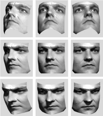 Figure 7: Synthesized images under variable pose and lighting generated from the training images shown in Figure 5a.