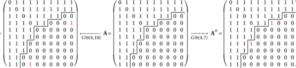 Figure 13. Two possible positions for the creation of a link from agent 4, either to agent 7 (right) or to agent 10 (left)