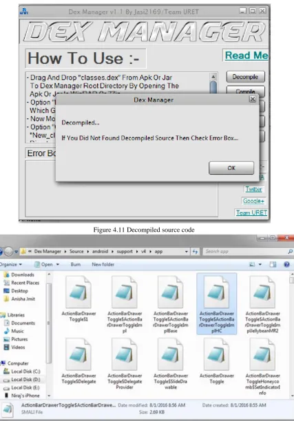 Figure 4.11 Decompiled source code 