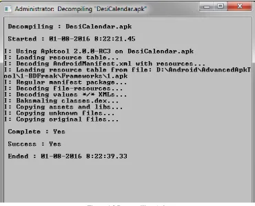 Figure 4.3 Decompiling Apk 