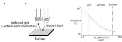 Figure 4 and 5. On the top of the printed circuit board (PCB), the two LEDs are clearly visible in which the upper one having two pins is the photo detector while the 