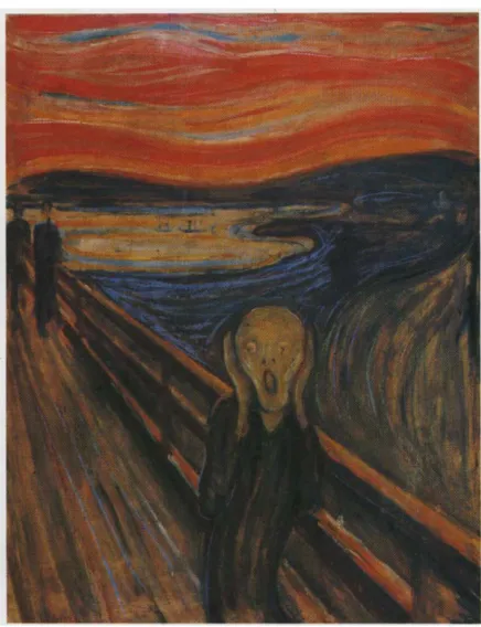 figure is warped and melded. As Munch’s figure is the prisoner of the hellish 