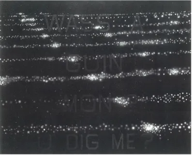 Figure 7 Ed Ruscha, Where are you going, man? Do you dig me? (for Sam Doyle, folk artist), 1985; oil and enamel on canvas, 152 x 198 cm  (Source:  Friedman 1994, p. 155) 