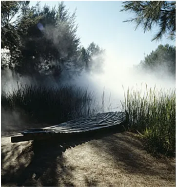 Figure 23 Fujiko Nakaya, Fog sculpture #94925 ‘Fog wake in a desert: an ecosphere’, 1976; water vapour, dimensions variable (Source: National Gallery of Australia n.d.)     