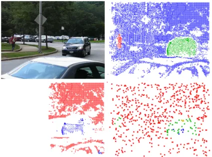 Fig. 7. From left to right: (a) Frame 40 of the cars4 sequence from the Hopkins dataset