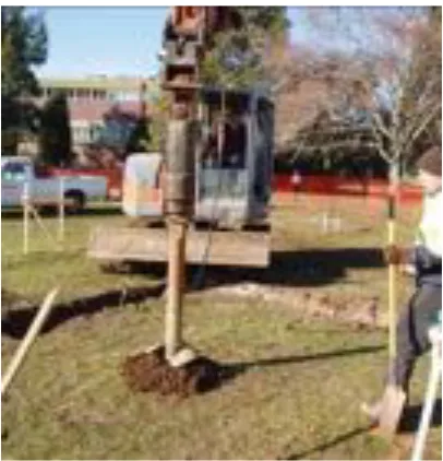 Figure A3.6 - Excavation for footings and pole 