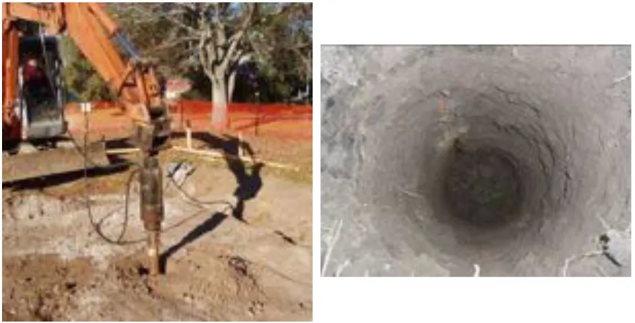 Figure A3.10 - Hole for below-ground temperature probe (June 7, 2006) 