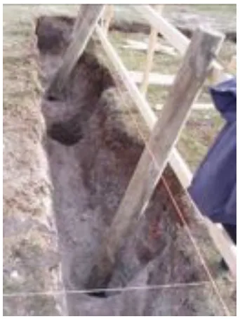 Figure A3.27 - Detail of trench and poles of 