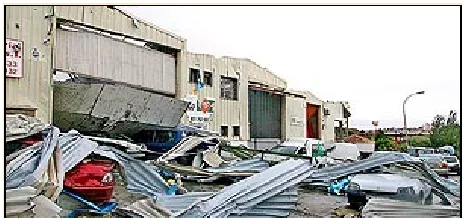Fig. 2.Figure 2. Damage produced by the tornadoes in the industrial area close to Palma city