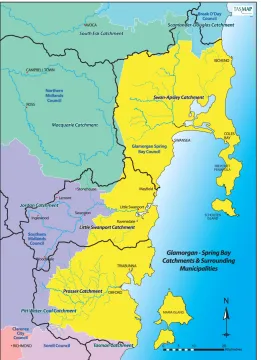 FIGURE 3:  Three administrative catchments in GSB and surrounding Municipal 