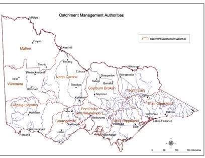FIGURE 5: Boundaries of Victorian Catchment Management Authorities 