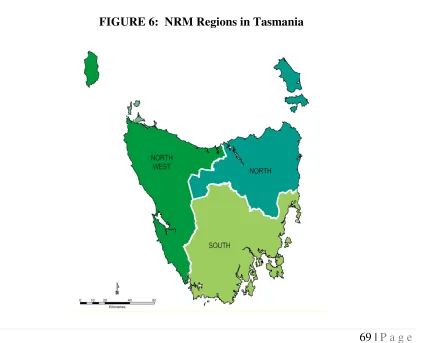 FIGURE 6:  NRM Regions in Tasmania 