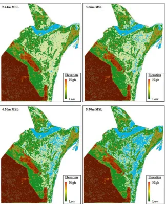 Figure 6. Observation on more focused parts of Pahang River 