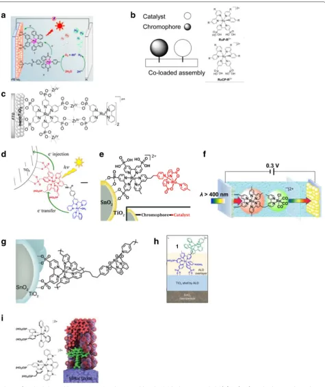 Fig. 5permission from Ref. [, chromophore–catalyst assemblies [ ab Co-loaded assembly on  TiO2 [38, 39]